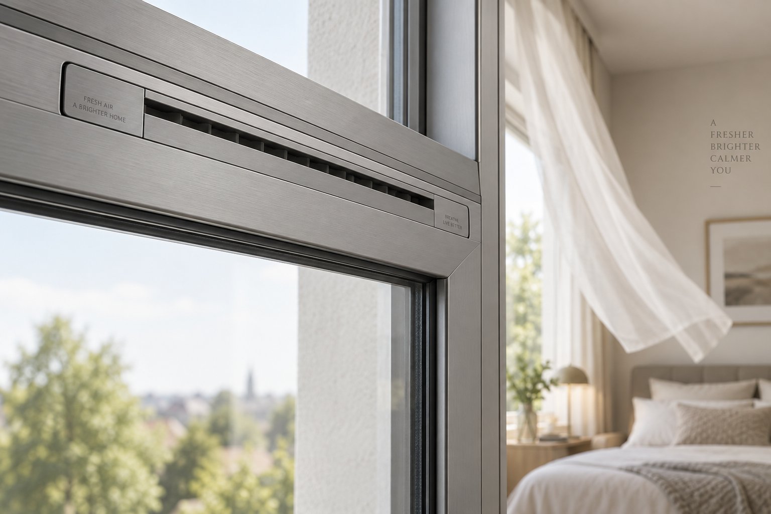 frame integrated trickle vents provide continuous passive ventilation to prevent condensation mould