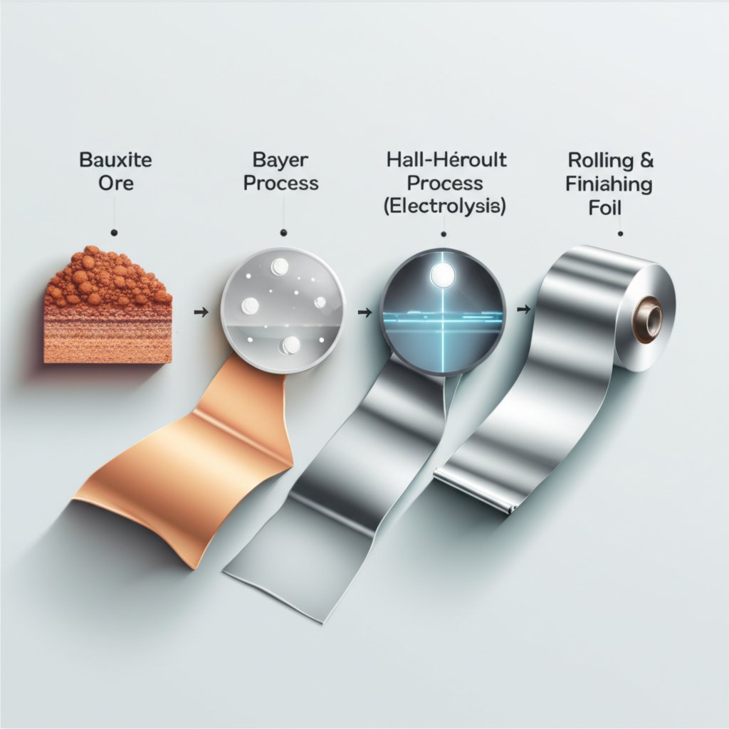 from bauxite ore to rolled aluminum foil the production process involves multiple advanced steps