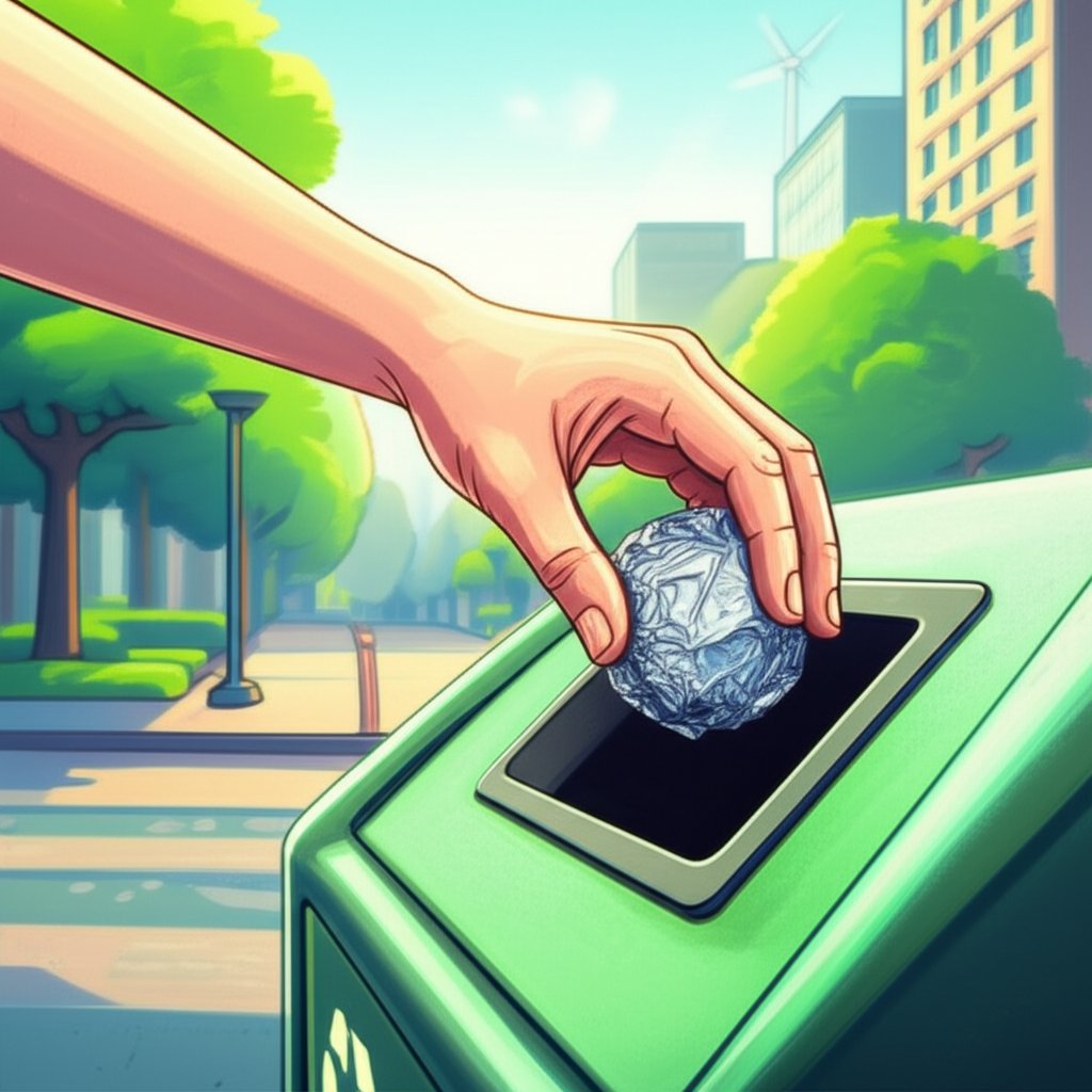 properly recycling clean aluminum foil helps reduce environmental impact