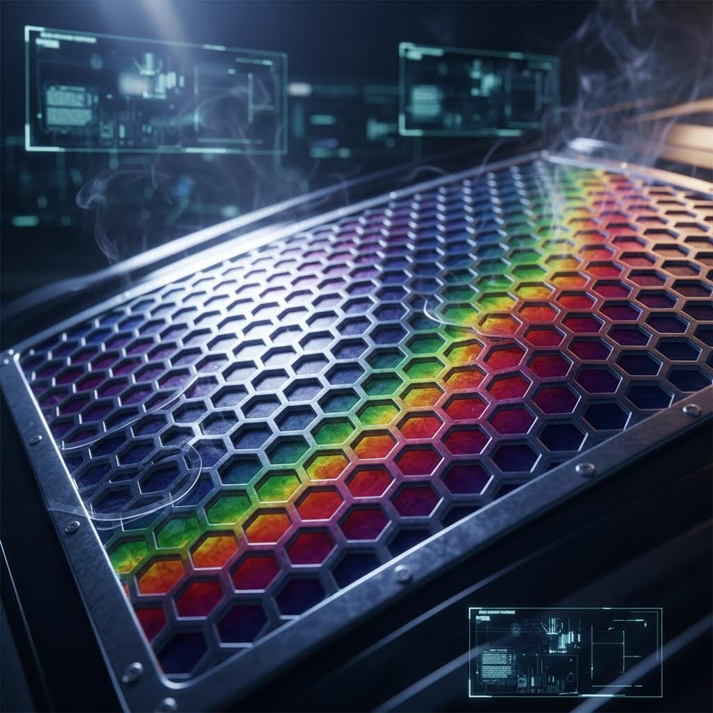 Embossed patterns on automotive heat shields maximize thermal dissipation