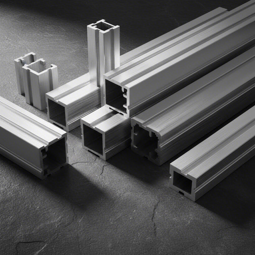 various aluminum extrusion profile types requiring different cutting approaches