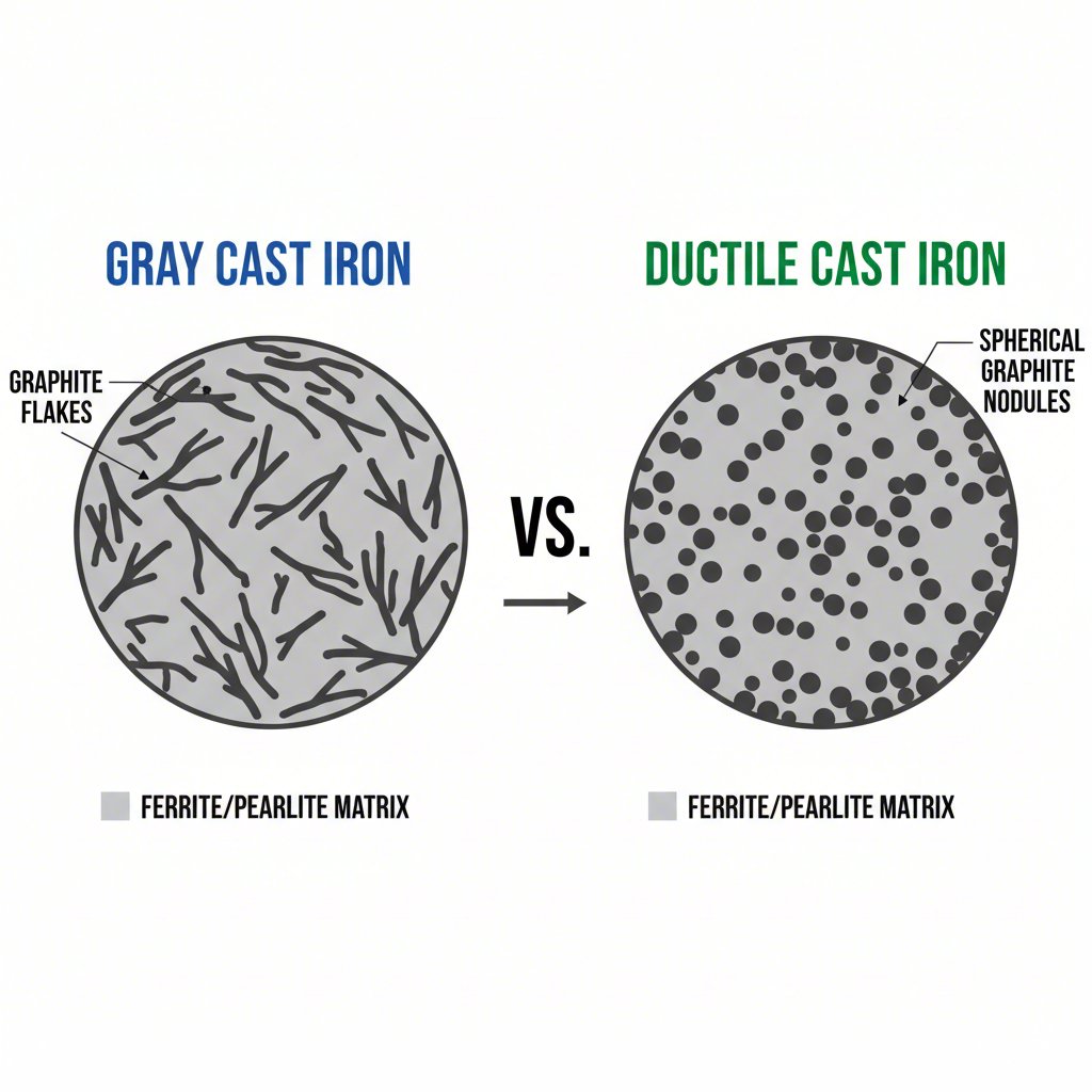 microstructure comparison of gray cast iron versus ductile cast iron