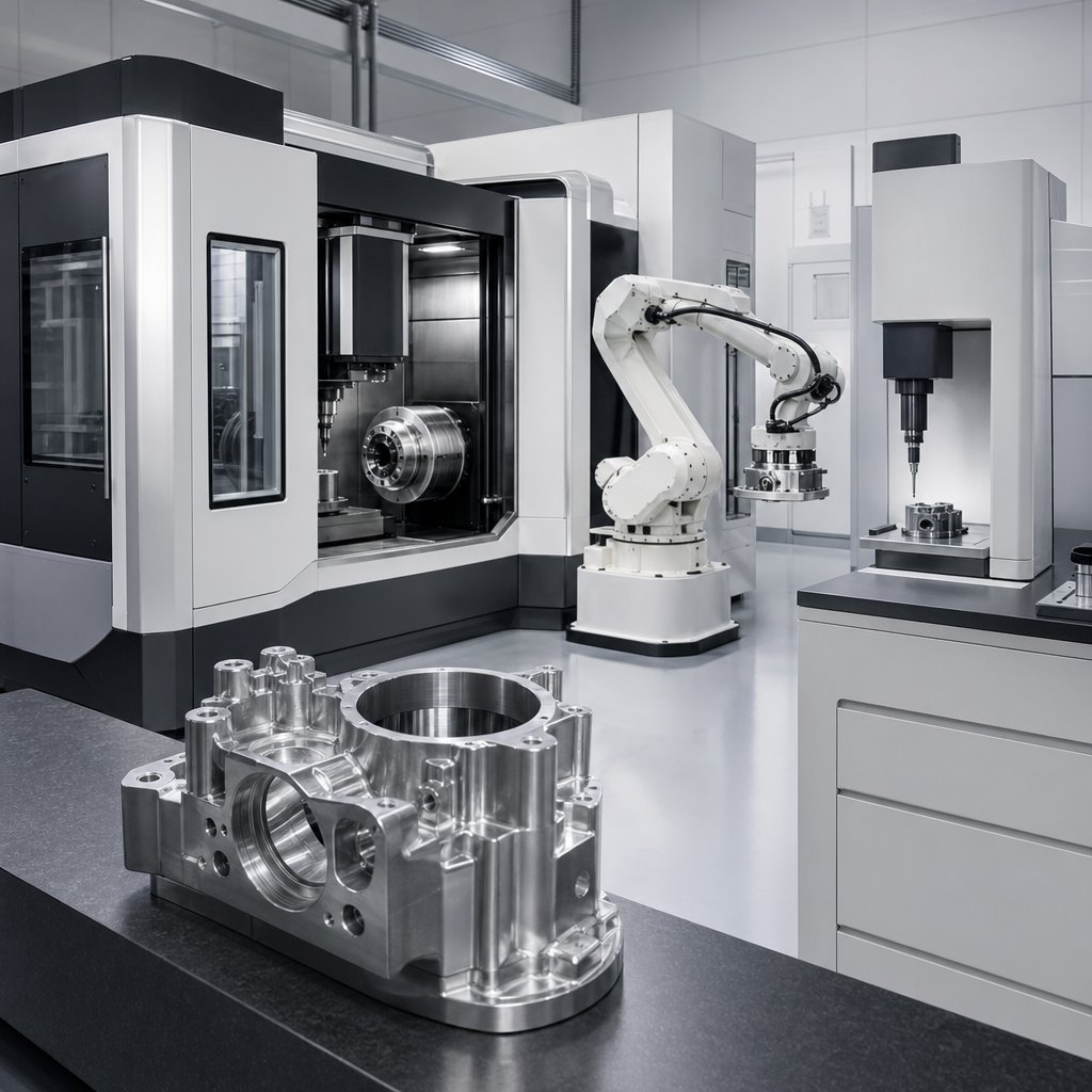 illustration of modern cnc machining in controlled automotive production