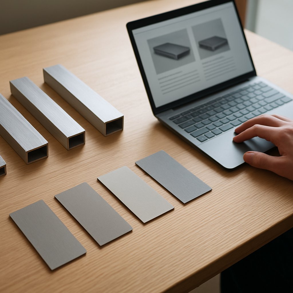 comparing custom aluminum profile samples and supplier options