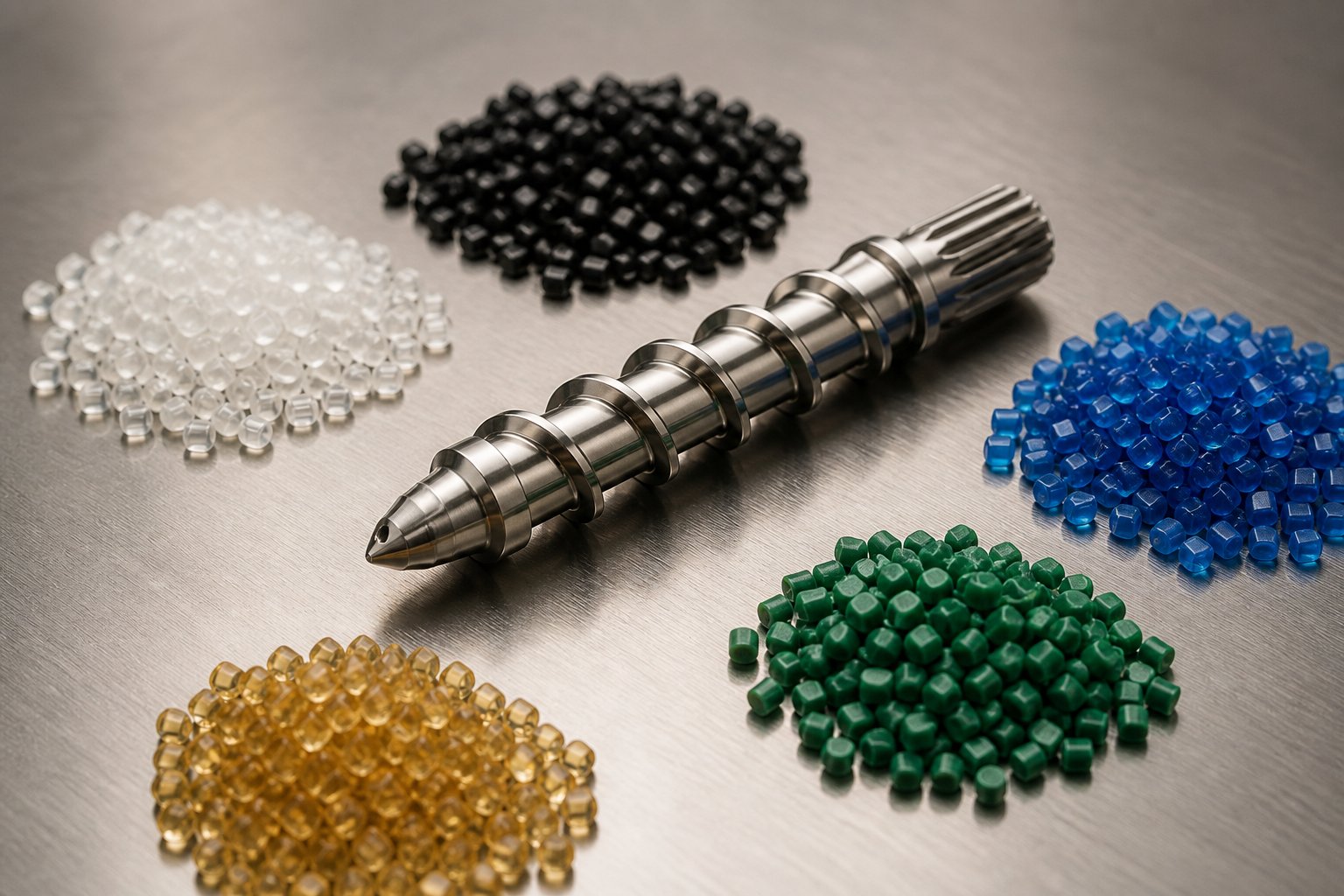 different resin families require specifically matched injection molding screw geometries