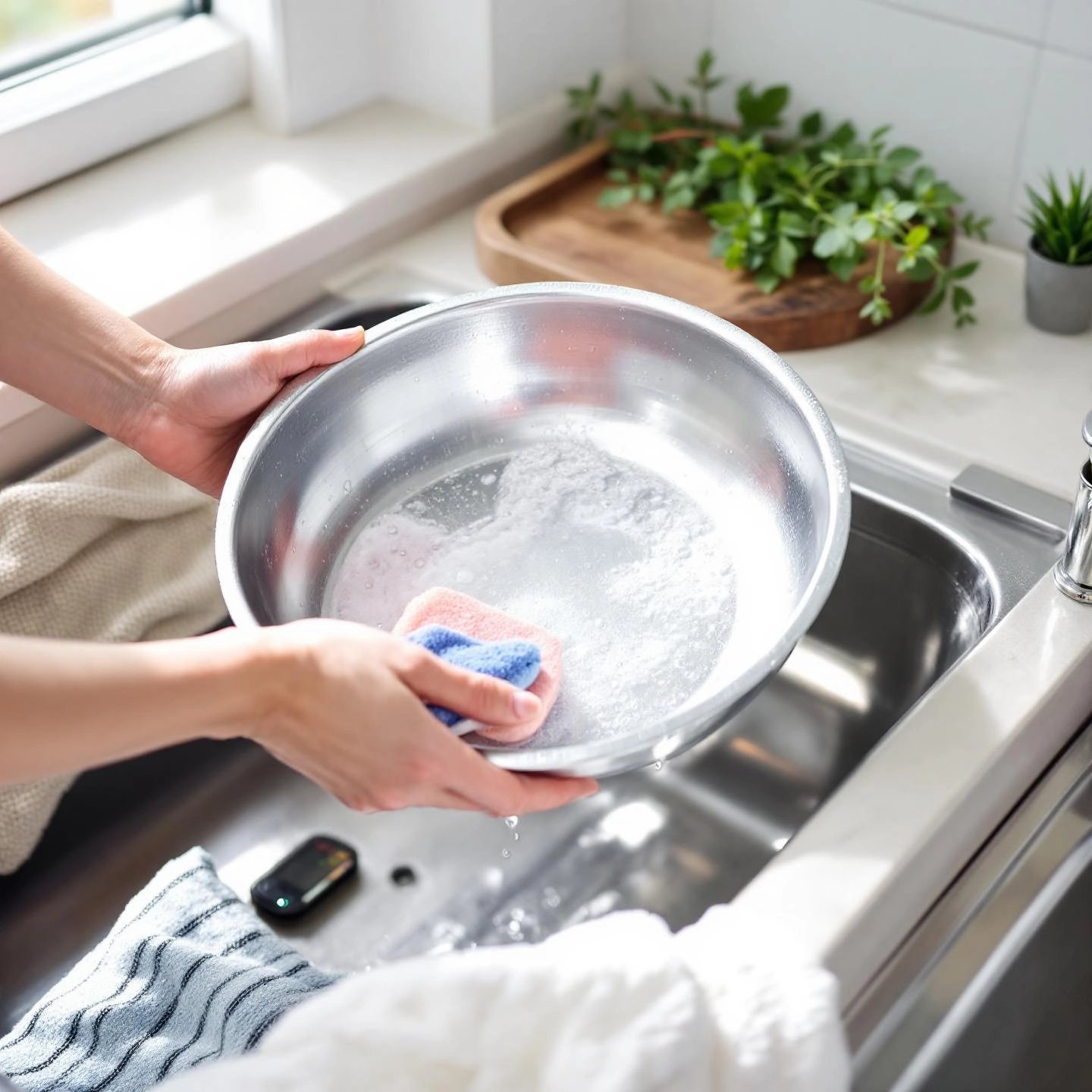 cleaning aluminum pans with gentle care for durability