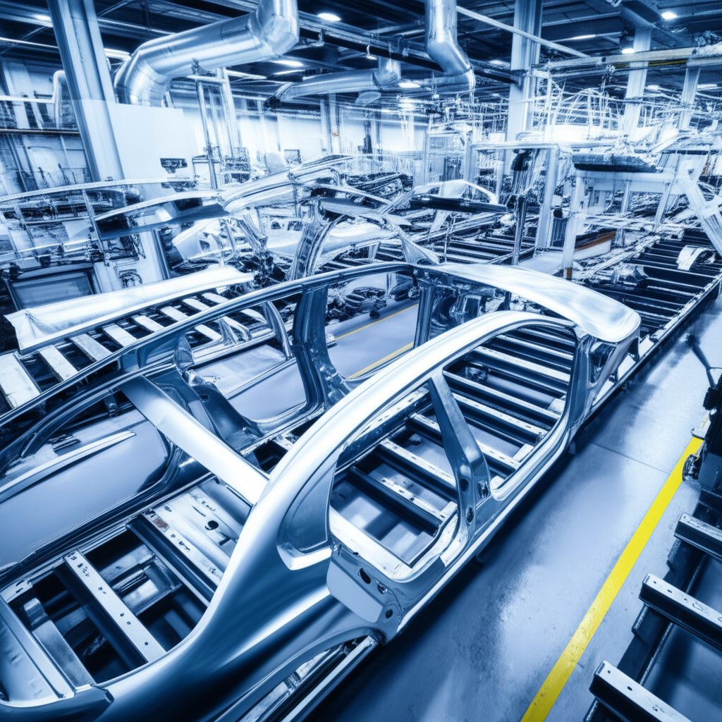 automotive parts shaped by aluminum extrusion for strength and efficiency