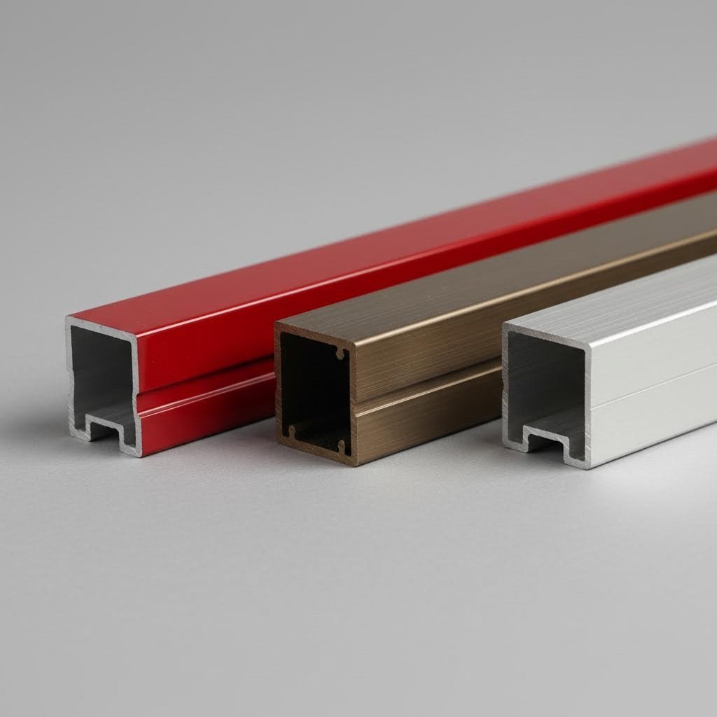 comparing painted anodized and raw aluminum finishes for different applications