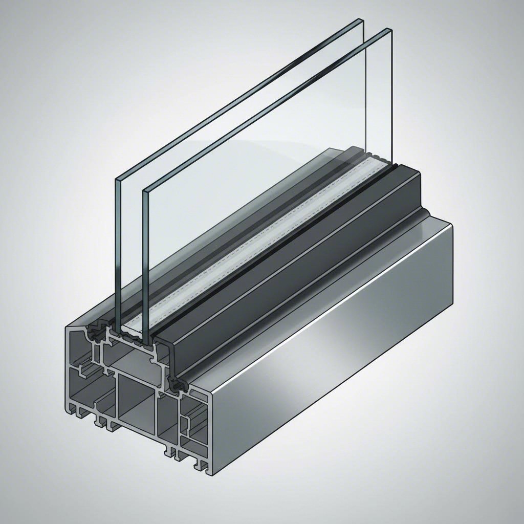 thermal break technology in aluminum window frames preventing heat transfer