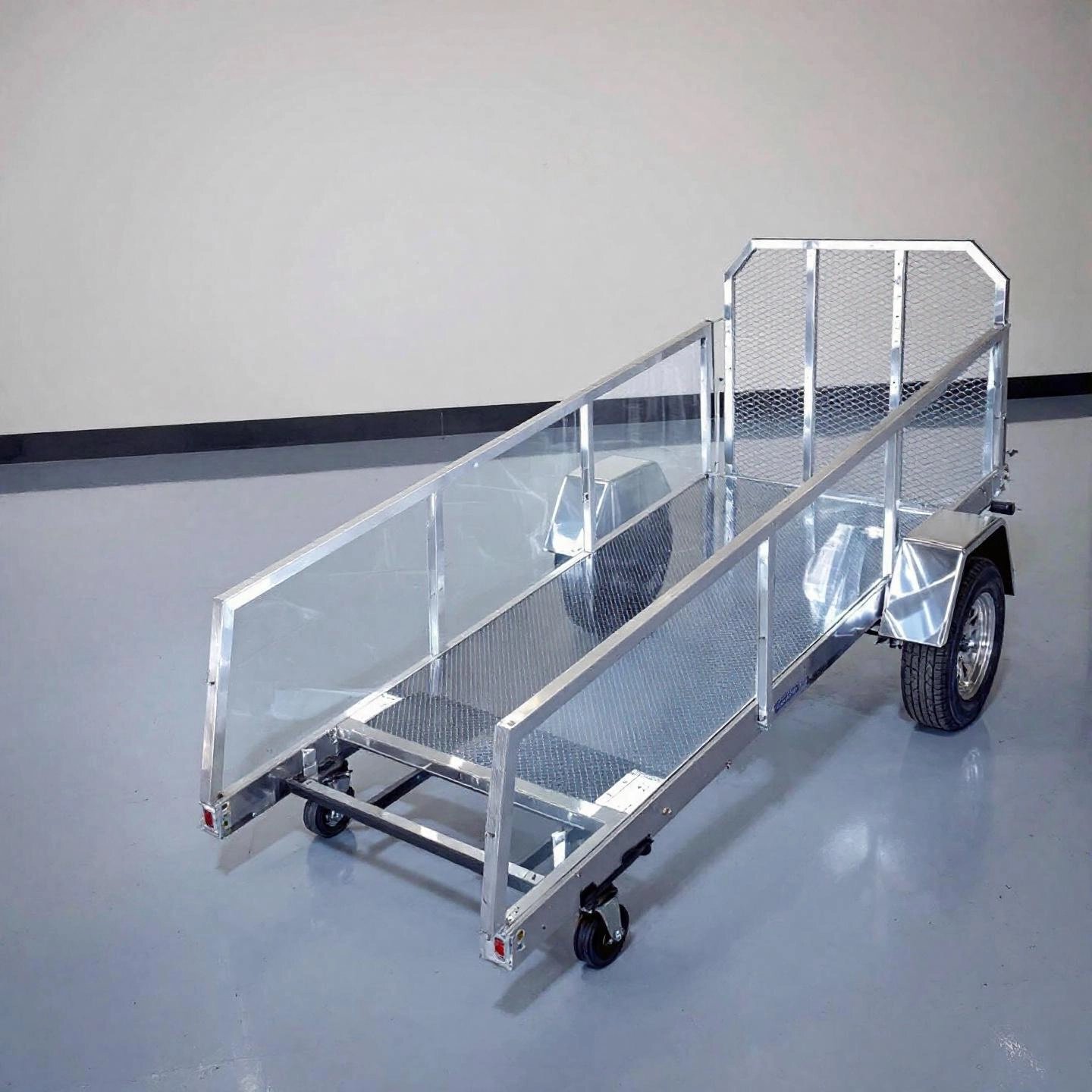 aluminum utility trailer showcasing lightweight and corrosion resistant construction