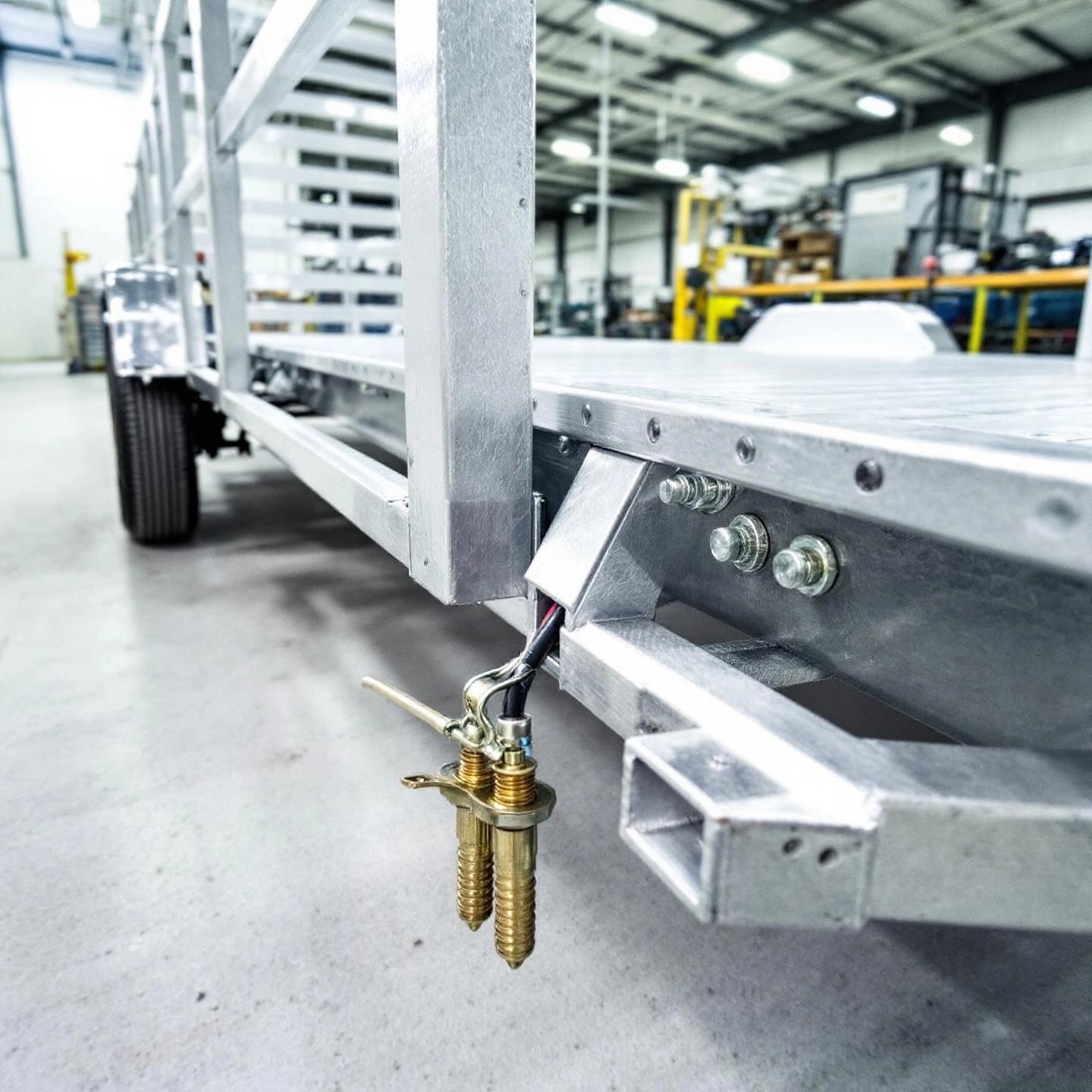high quality construction details of a premium aluminum utility trailer