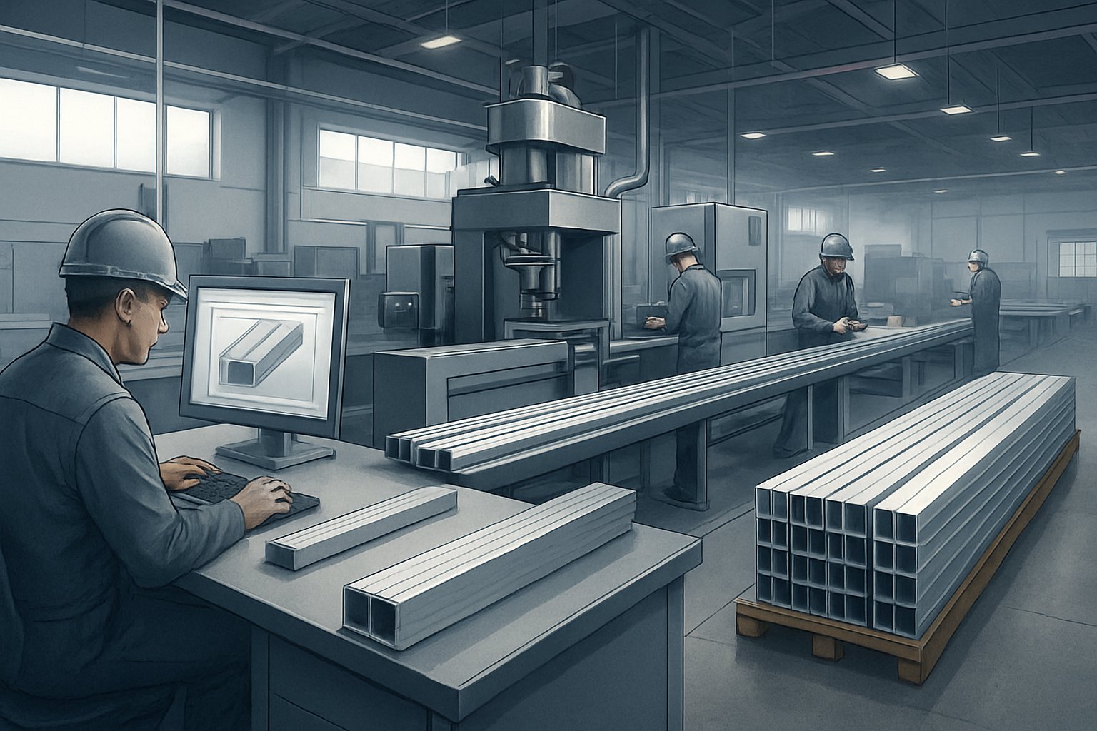 aluminium profile manufacturer workflow from design to delivery