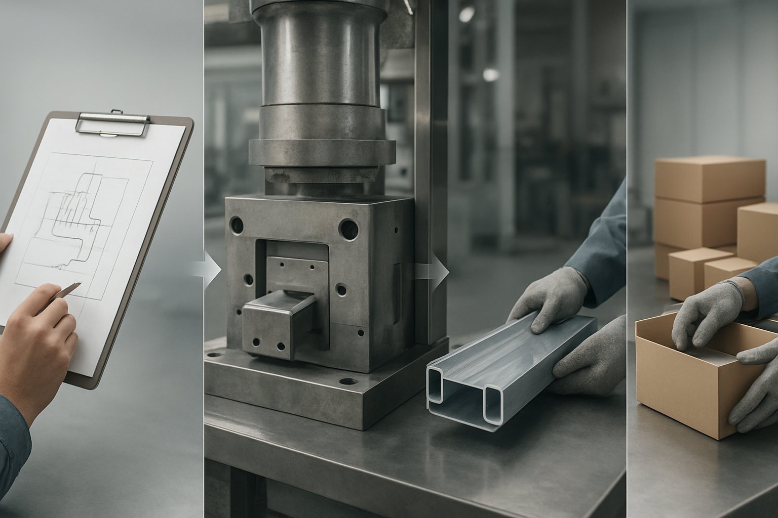 design to delivery workflow for aluminium profiles