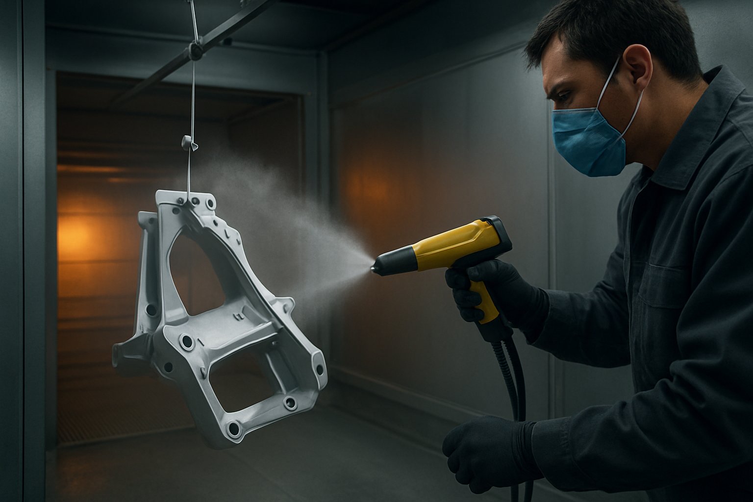 proper grounding and controlled spraying improve powder coating results on aluminum