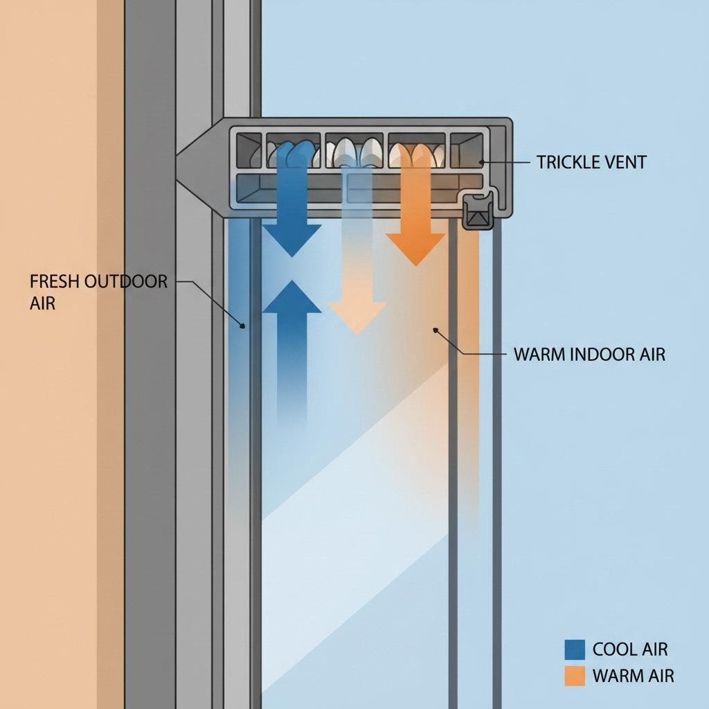 how trickle vents create airflow to prevent condensation buildup