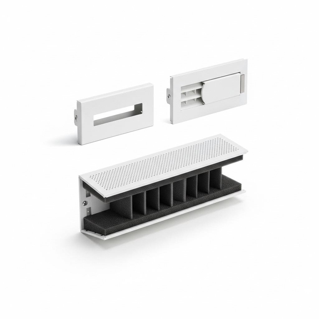 various trickle vent types including standard adjustable and acoustic designs