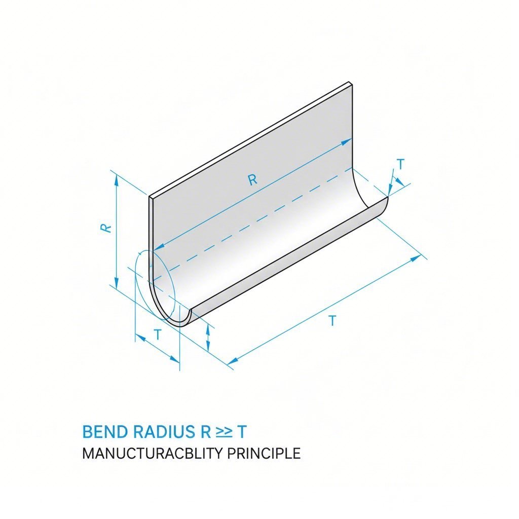proper bend radius prevents cracking and ensures quality formed parts