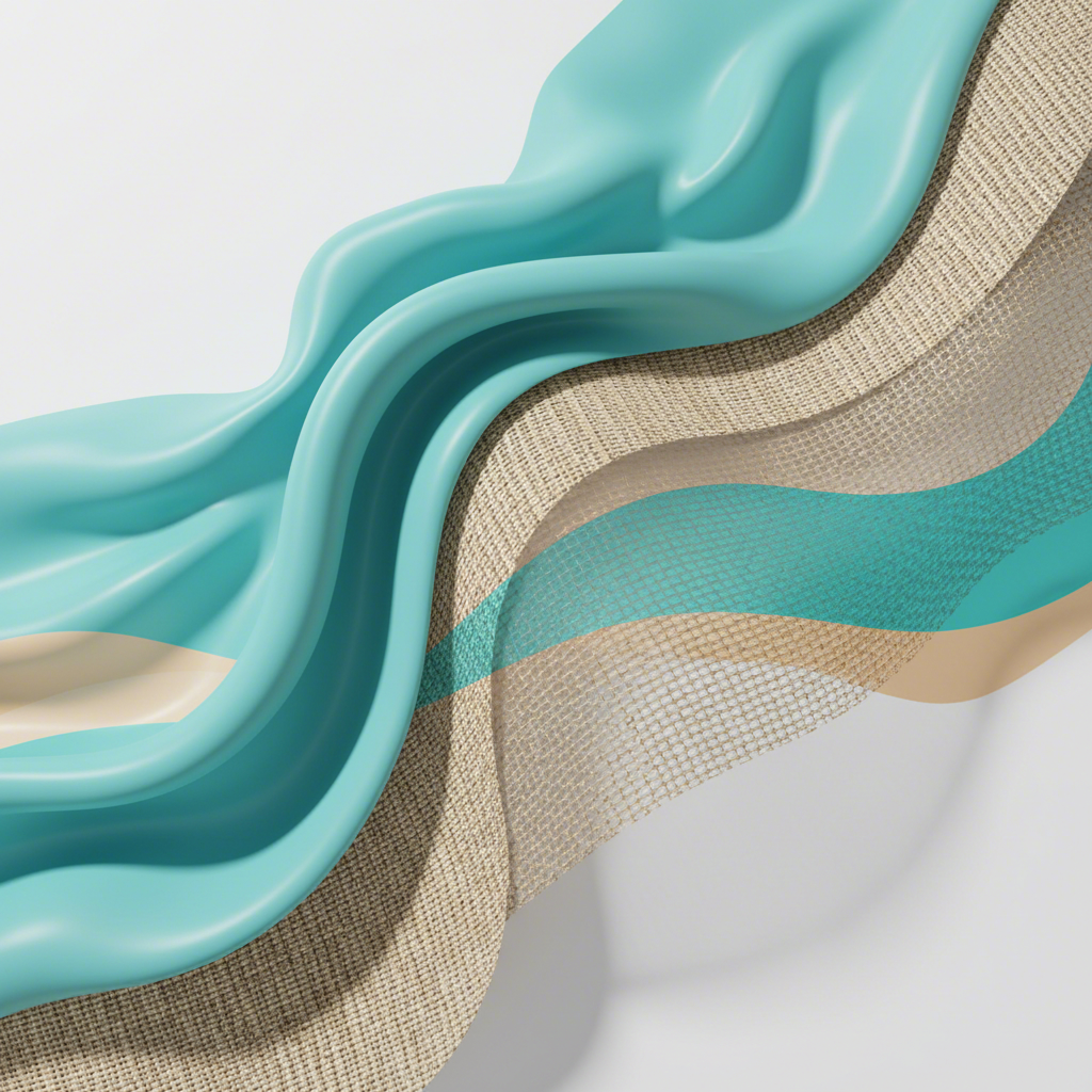 a conceptual illustration of various beach bag fabric textures