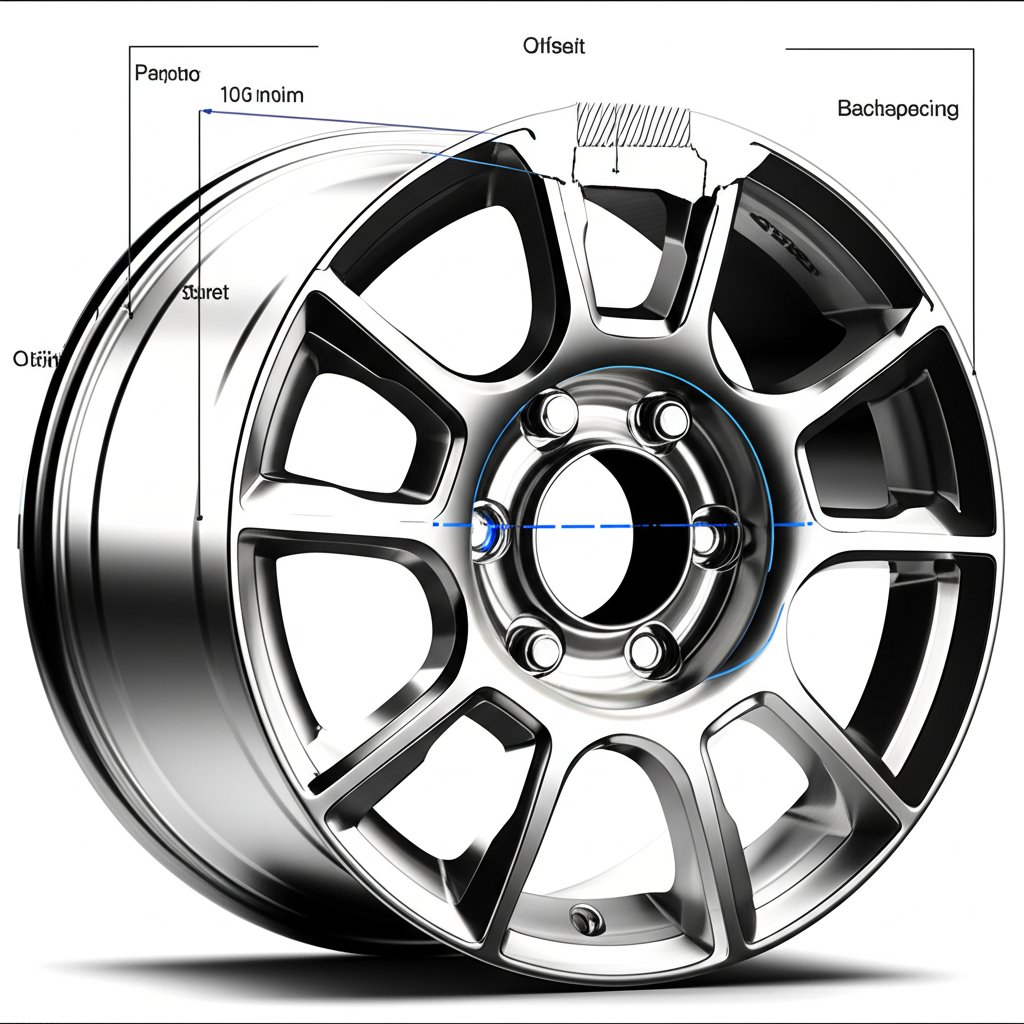 key wheel fitment terms bolt pattern center bore offset and backspacing