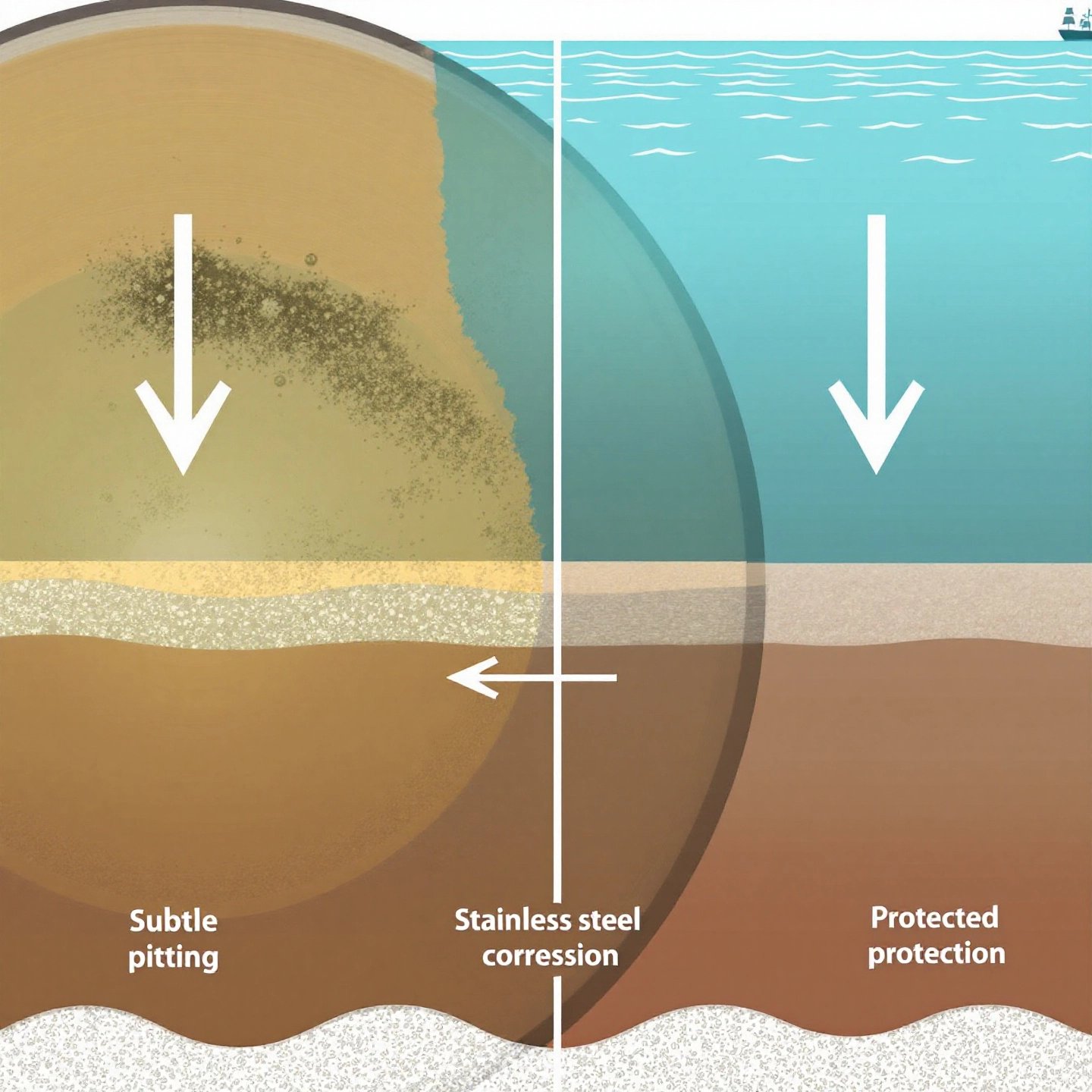 visual representation of corrosion resistance and localized corrosion on 316 stainless steel