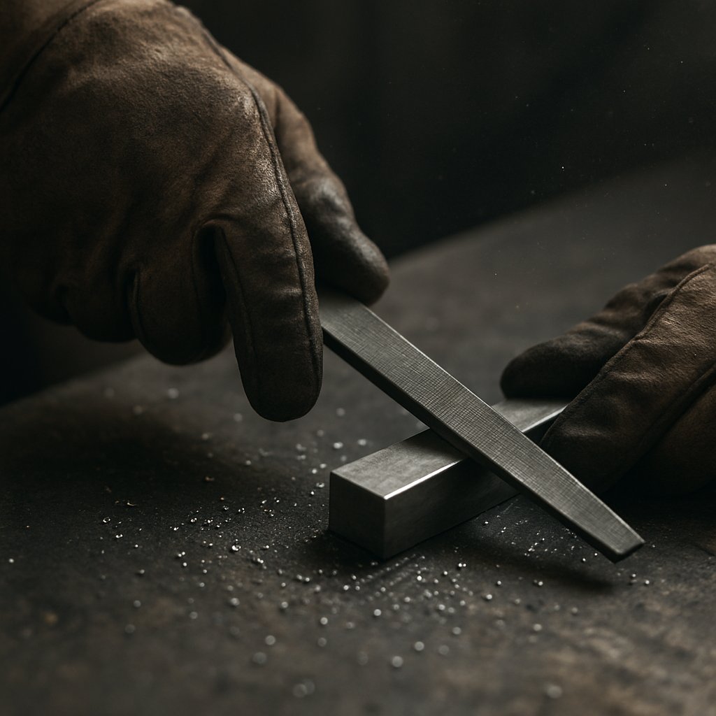 deburring and smoothing the edge makes a cut safer and easier to fit