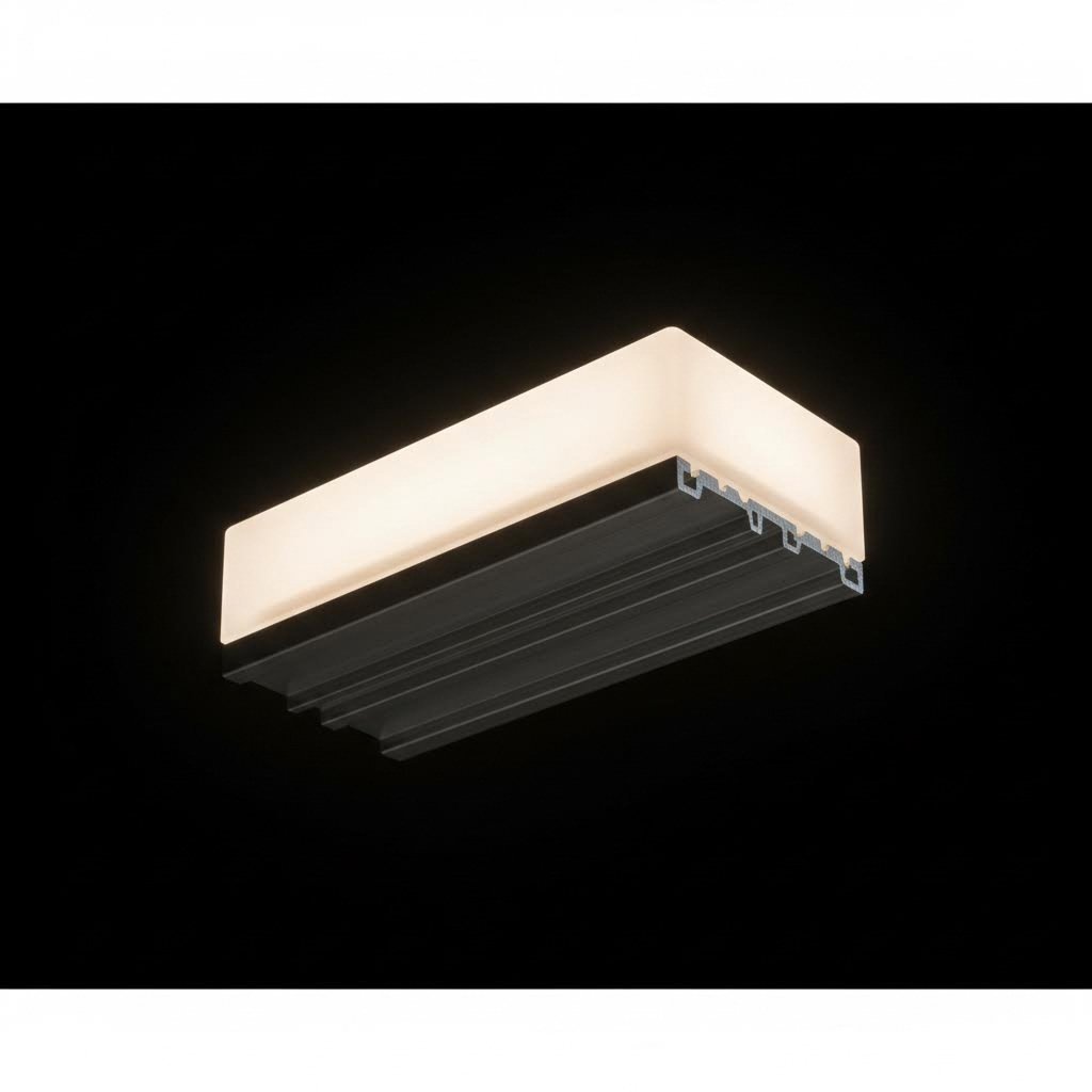 aluminum led channel extrusion with integrated diffuser for showcase lighting