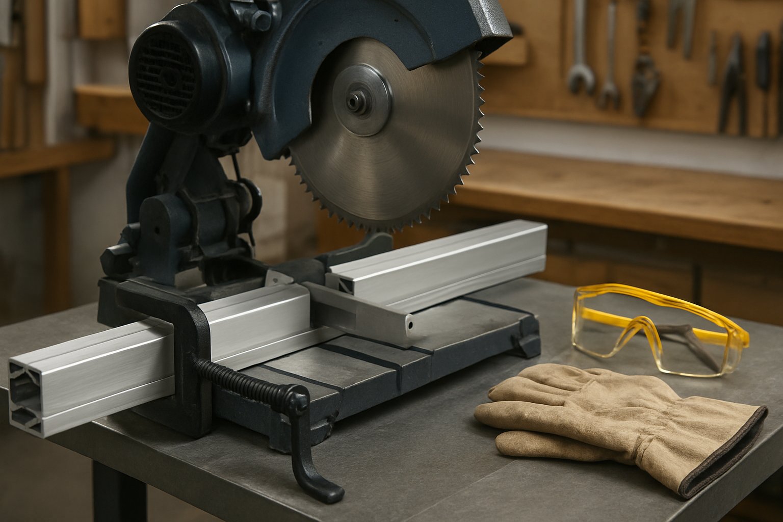 proper blade choice and secure clamping for aluminum extrusion