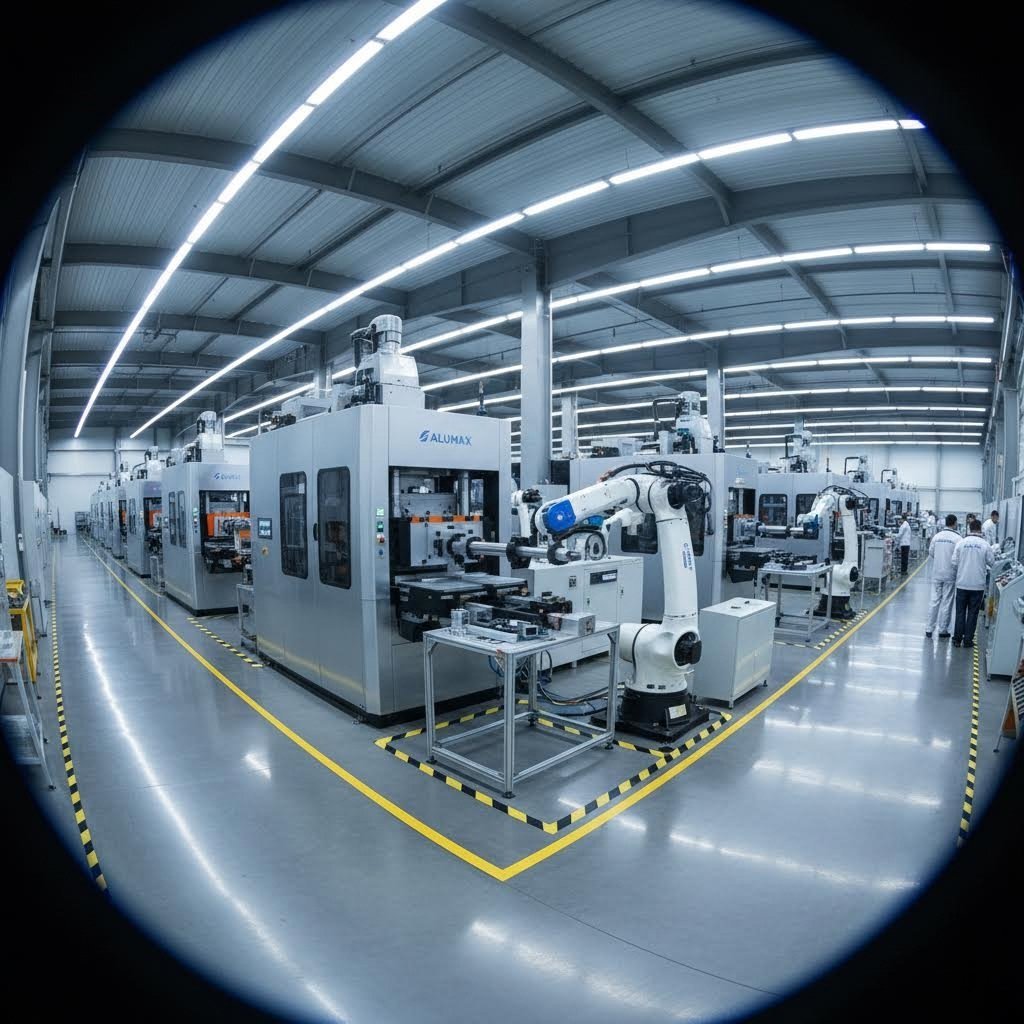 aluminum extrusion manufacturing facility with integrated quality control and documentation support