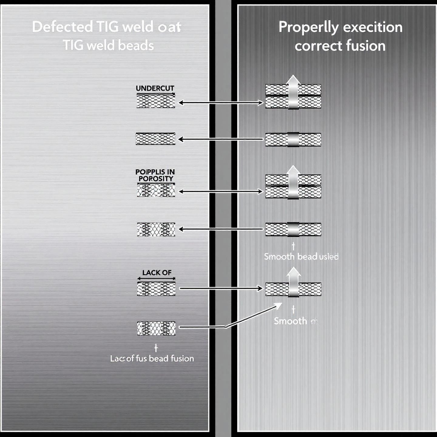 examples of common tig welding mistakes on aluminum