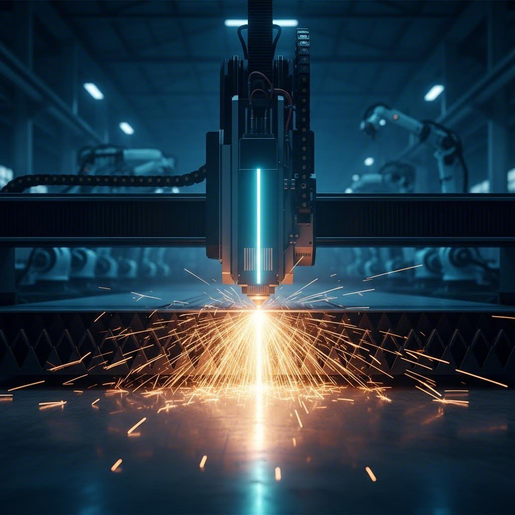 cnc laser cutting machine processing sheet metal with precision