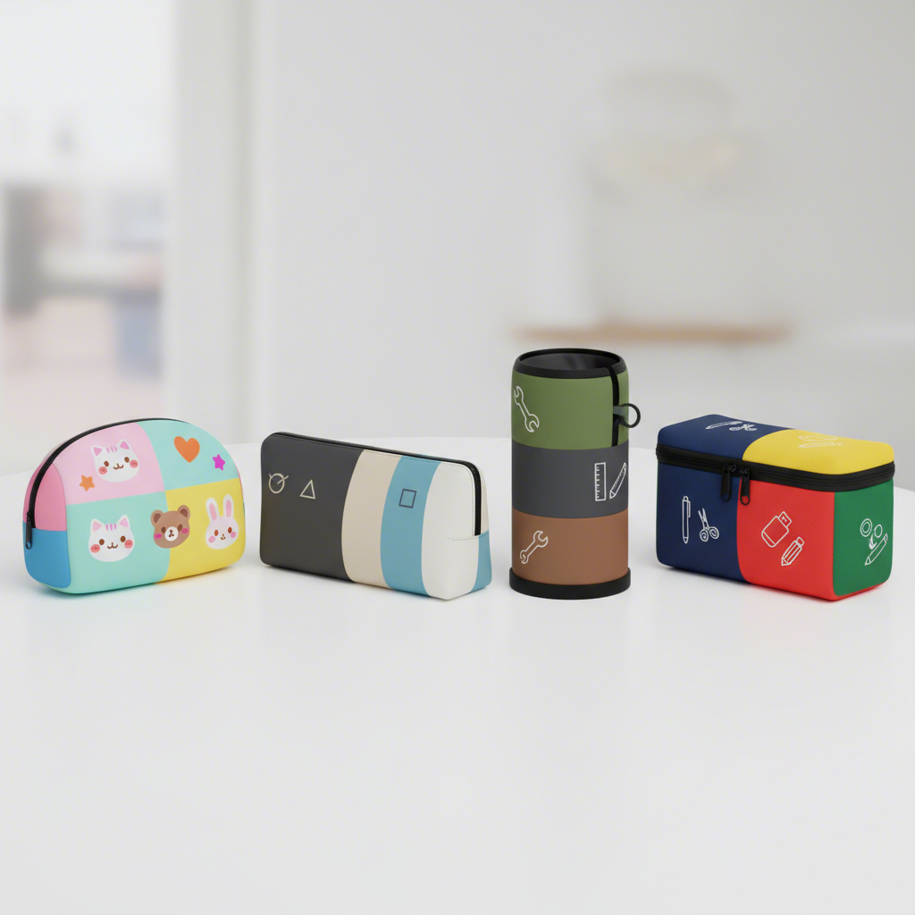 visual guide to different pencil pouch aesthetics from kawaii to minimalist