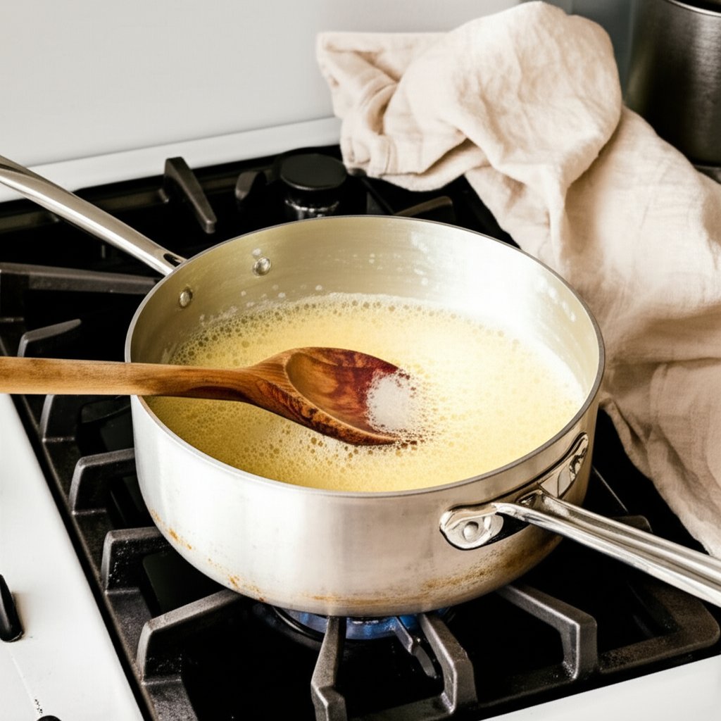 restoring shine to an oxidized aluminum pan with gentle cleaning