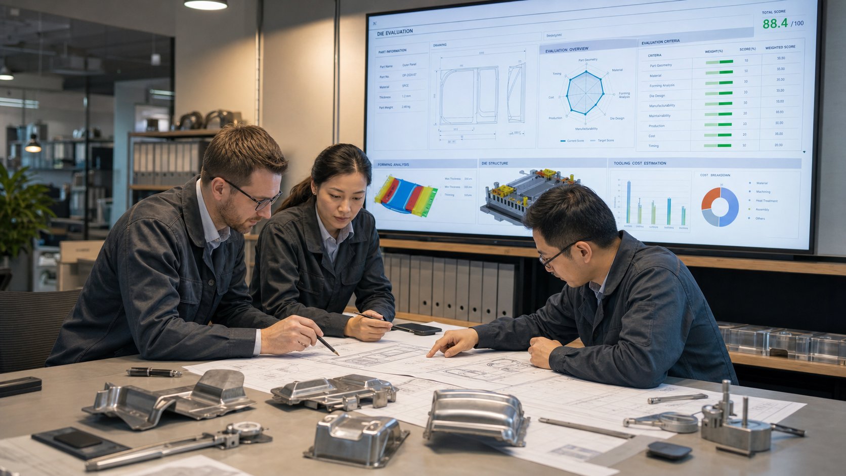 engineering and procurement teams evaluating wing panel stamping die supplier criteria during selection process