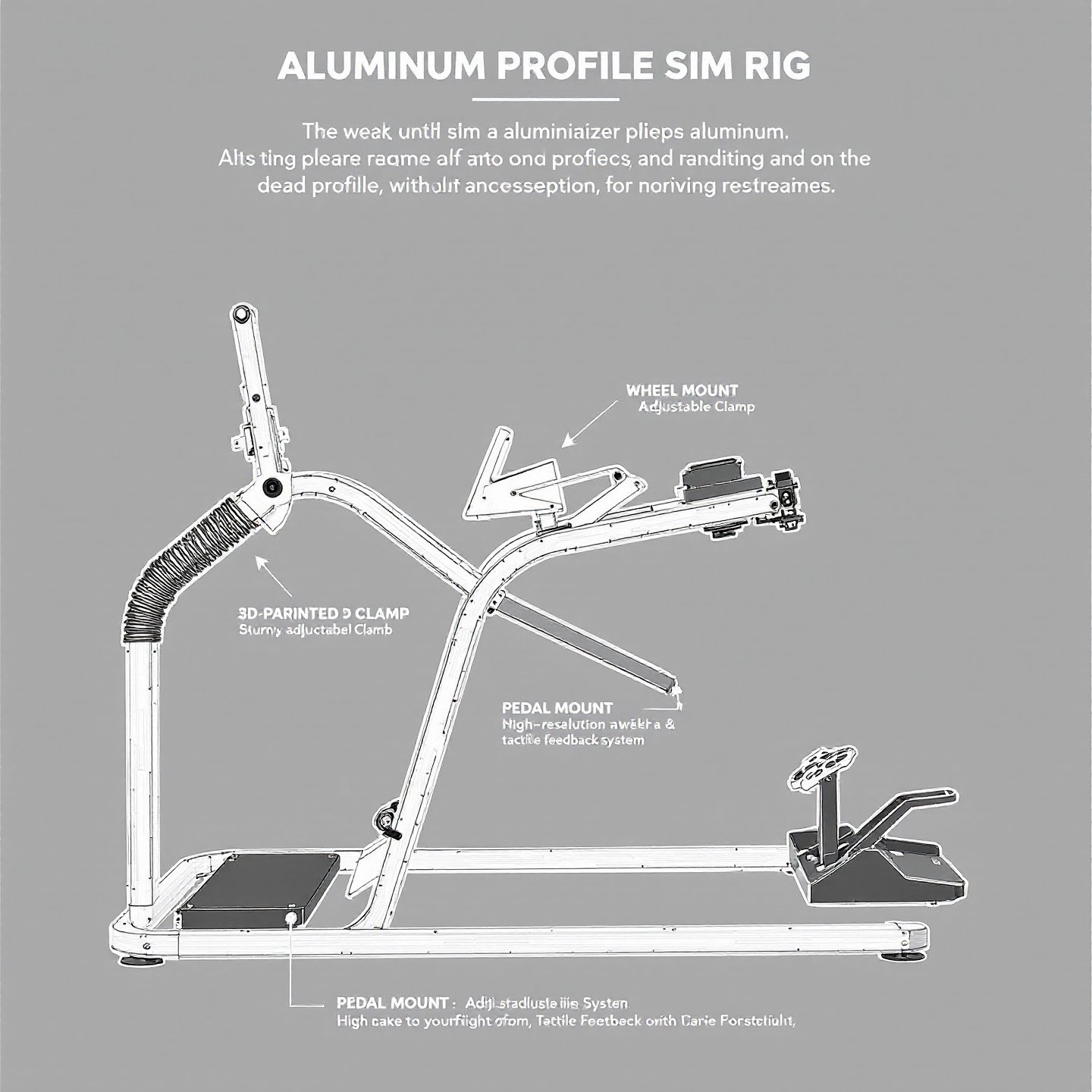 key components of an aluminum profile sim rig