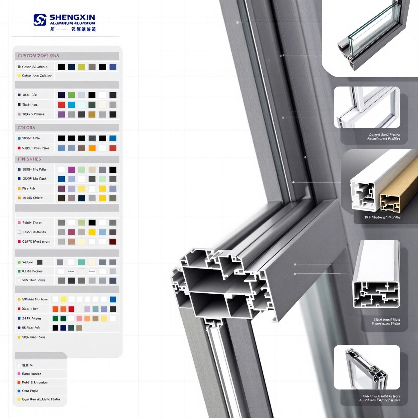 shengxin aluminum's diverse range of high quality aluminum profiles