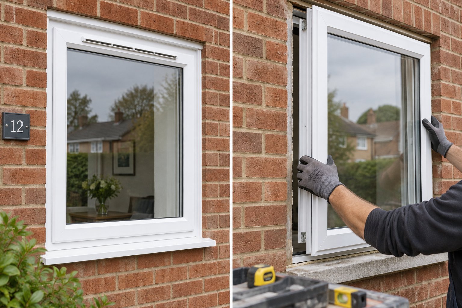 comparing a trickle vent retrofit on an existing window with a full new window replacement