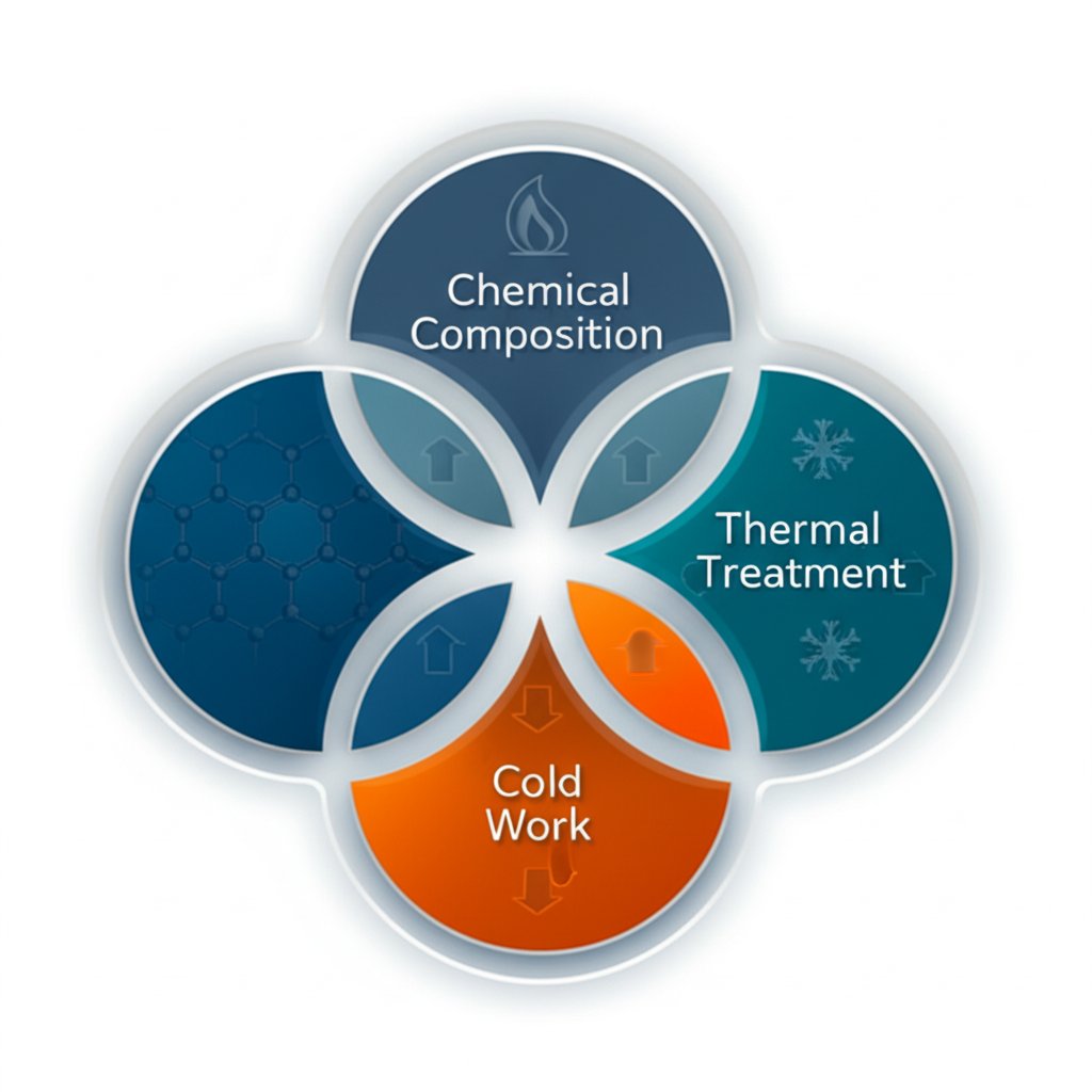 infographic showing the core principles that determine carbon steel machinability