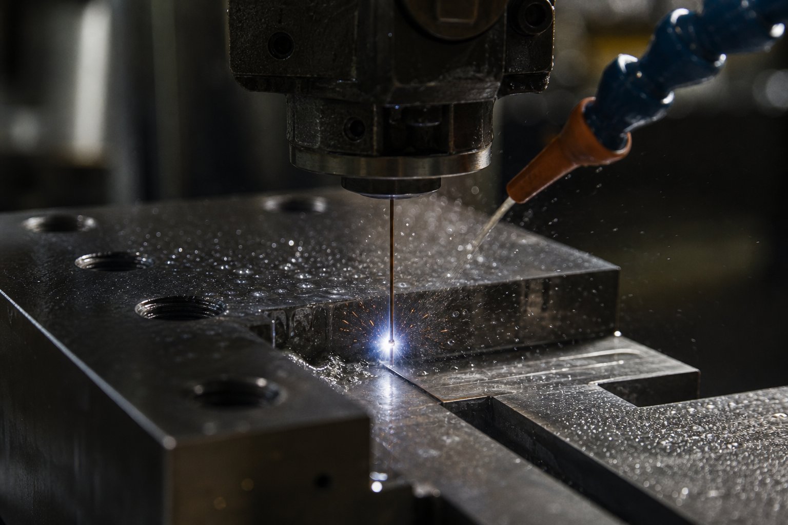 wire edm cutting complex profiles in hardened tool steel for stamping die components