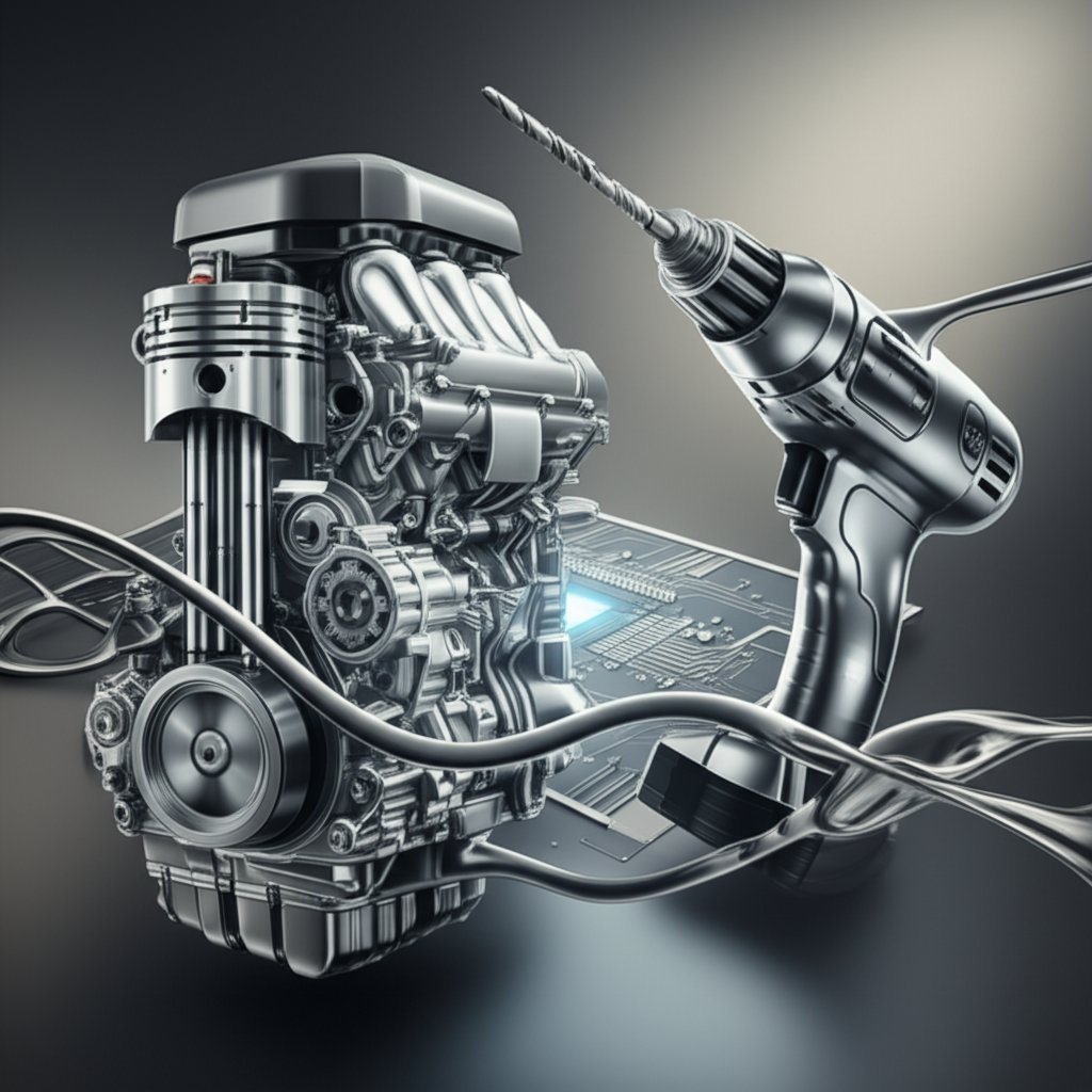 abstract representation of a380 aluminum applications in various industries