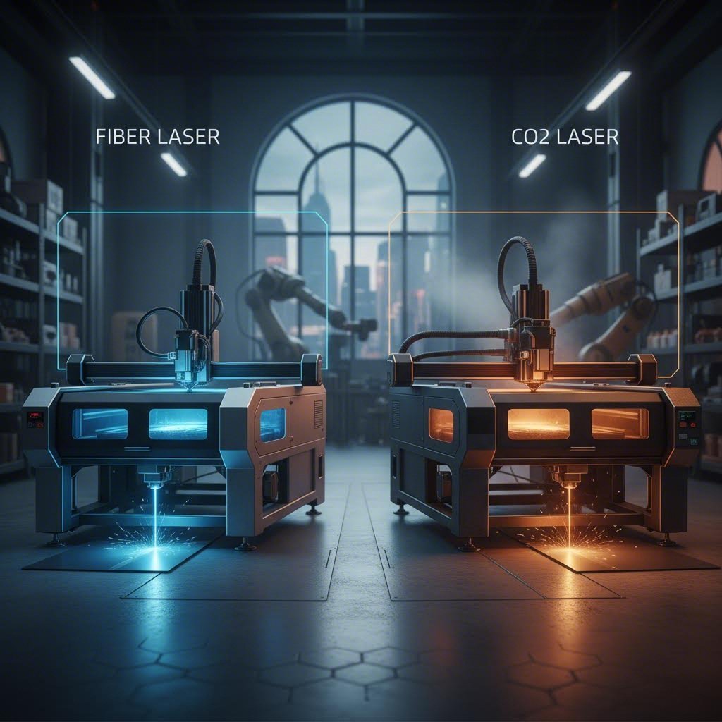 fiber laser and co2 laser systems for steel cutting applications