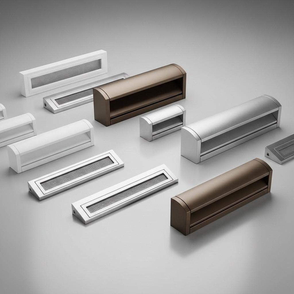 premium aluminium trickle vents available in multiple finishes and sizes
