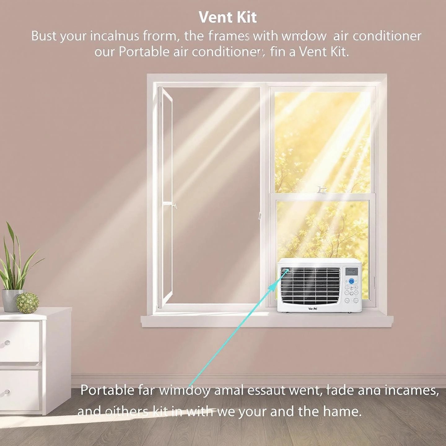 portable air conditioner properly vented through a window