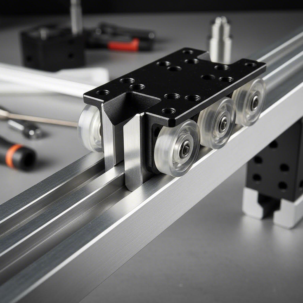 v wheels riding directly on v slot grooves create integrated linear motion for cnc and 3d printer builds
