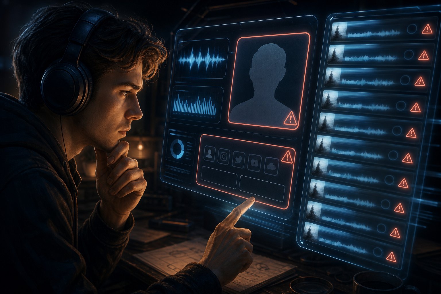 listeners can identify suspected ai artists by checking for red flags like massive catalogs missing social profiles and generic names