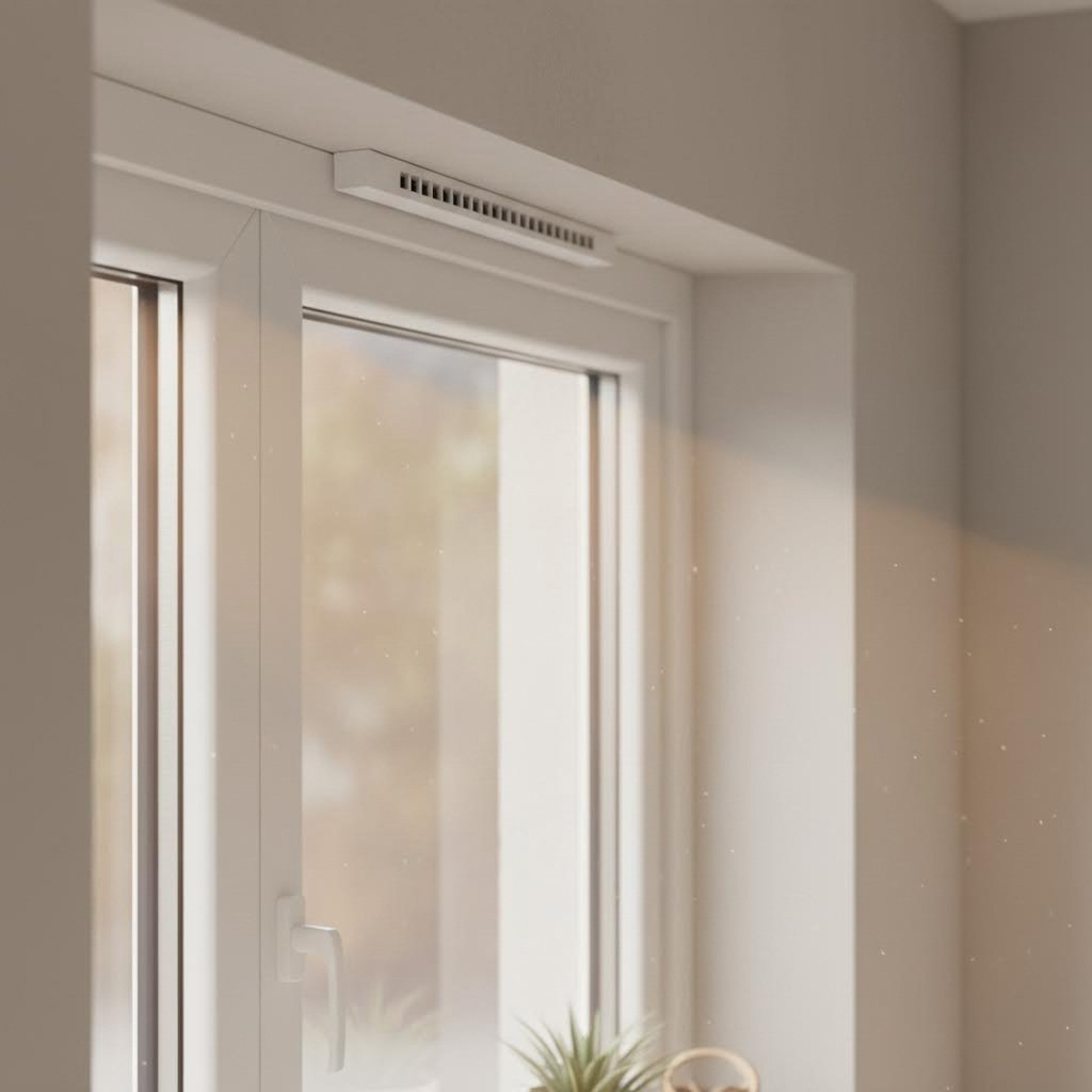 modern trickle vent installed in window frame for improved home ventilation