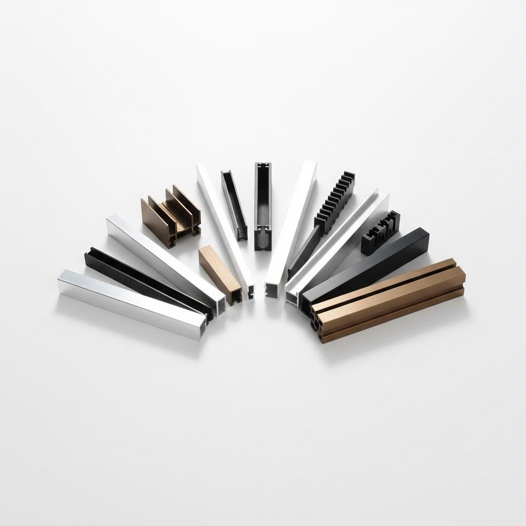 various aluminum extrusion profile types including solid hollow and t slot shapes