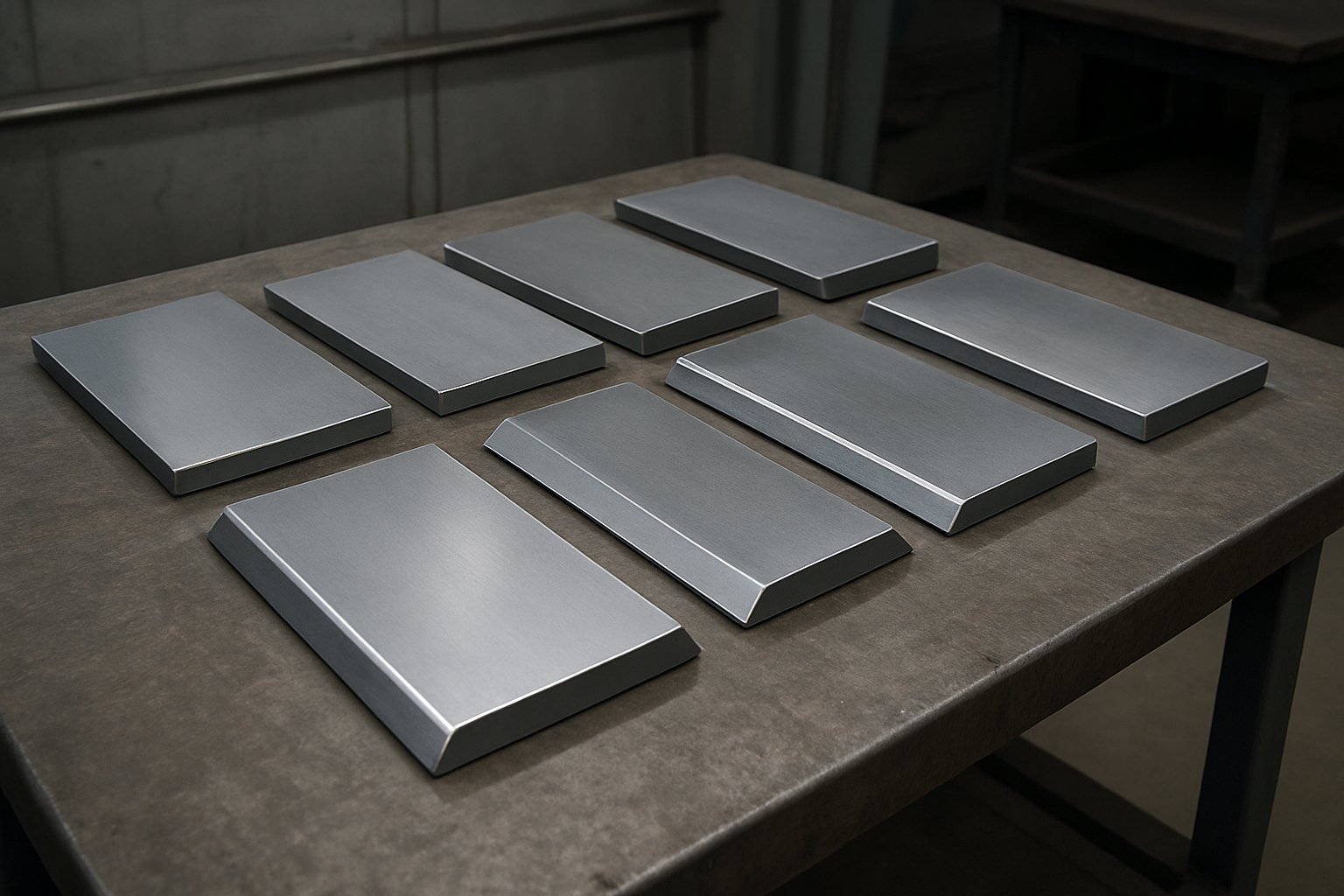 prepared metal edges for different butt joint welding setups