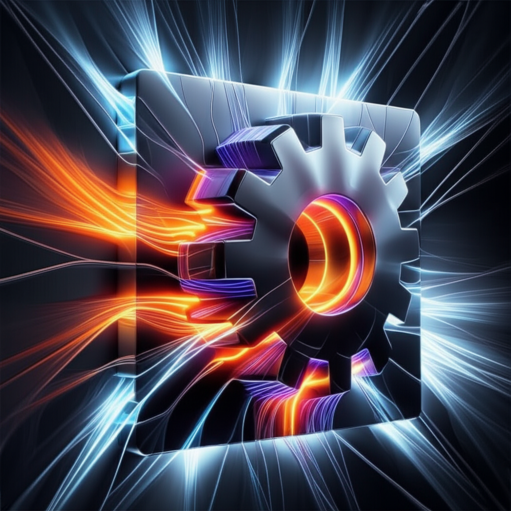 abstract visualization of ideal grain flow in a forged automotive gear