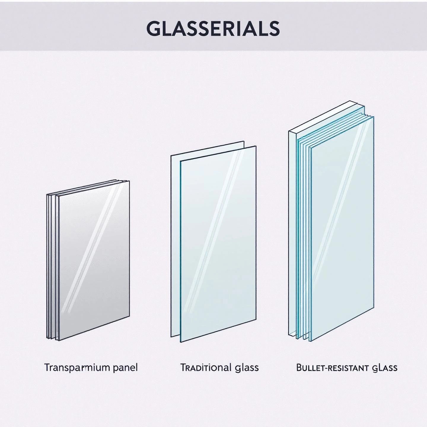 comparison of transparent aluminum bullet resistant glass and fused silica panels