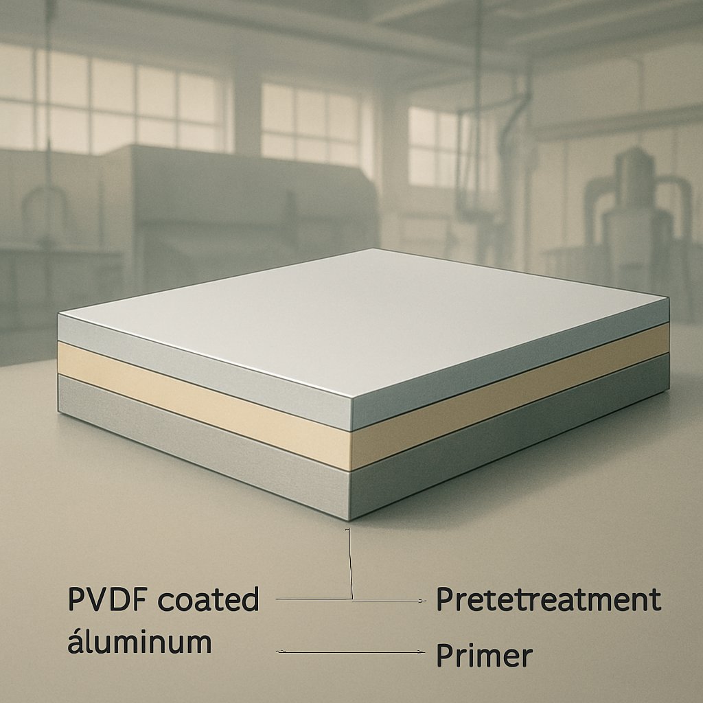 layers in a typical pvdf coating system on aluminium